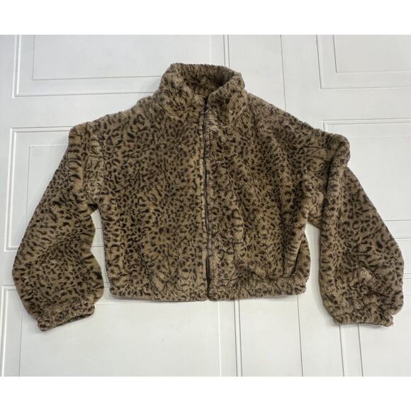 Timing Animal Print Dress Jacket Leopard Print Cropped Women's Size L Large - Picture 1 of 4
